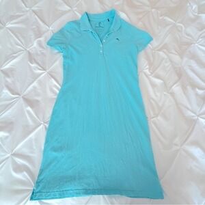 Tommy Bahama Short Sleeve Collared Polo Shirt Dress Light Blue Women's Small EUC